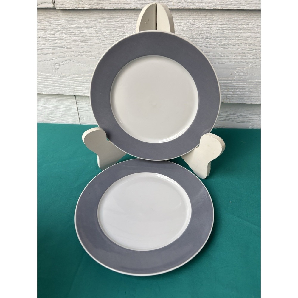 Block Spal Grey Tones Portugal China Resonance 2 Salad Plates 8" Jack Prince - Picture 5 of 5